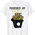 thumbnail image 1 of Exquisite and comfortable-Powered by French Fries For Fries Lover Potato Chip Day T-Shirt, 1 of 4
