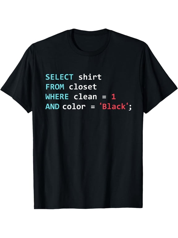 Exquisite and comfortable-Programmer SQL Query Geek Database Coding T-Shirt