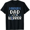thumbnail image 1 of Exquisite and comfortable-Proud Dad Of T1D Warrior Diabetes Awareness Blue Ribbon T-Shirt, 1 of 4