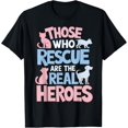 thumbnail image 1 of Exquisite and comfortable-Real Heroes Adopt Foster Shelter Rescuing Animal Rescuer T-Shirt, 1 of 4