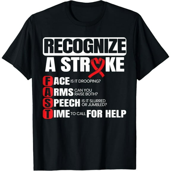 Exquisite and comfortable-Recognize A Stroke Awareness Brain Attack I Wear Red T-Shirt