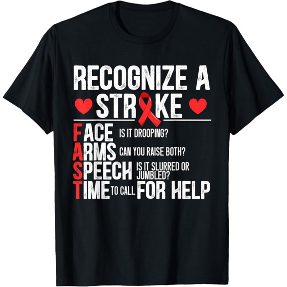 Exquisite and comfortable-Recognize A Stroke Awareness Brain Attack I Wear Red T-Shirt