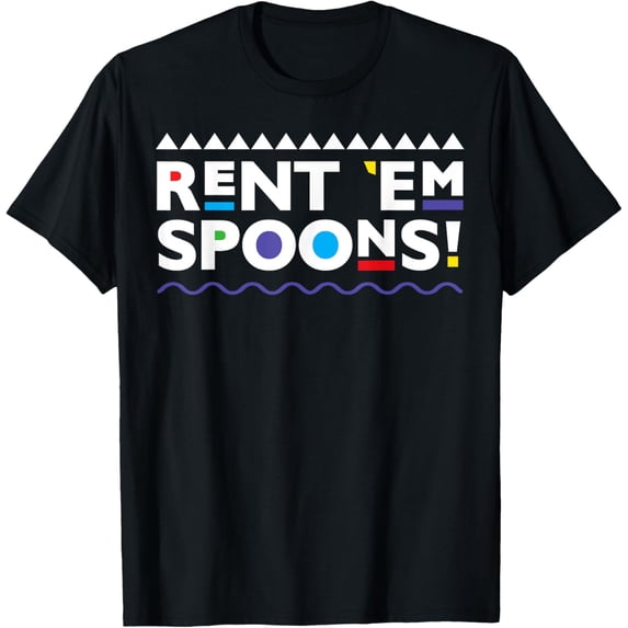 Exquisite and comfortable-Rent Em Spoon 90s Throwback T-Shirt