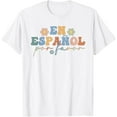 thumbnail image 1 of Exquisite and comfortable-Retro Groovy Maestra Funny Spanish Teacher Bilingual Women T-Shirt, 1 of 4