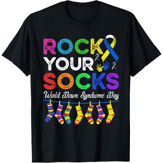Exquisite and comfortable-Rock Your Socks World Down Syndrome Awareness Day WDSD Kids T-Shirt