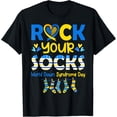 thumbnail image 1 of Exquisite and comfortable-Rock Your Socks World Down Syndrome Awareness Day Women Kids T-Shirt, 1 of 4