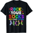 thumbnail image 1 of Exquisite and comfortable-Rock Your Socks World Down Syndrome Day Awareness T-Shirt, 1 of 4