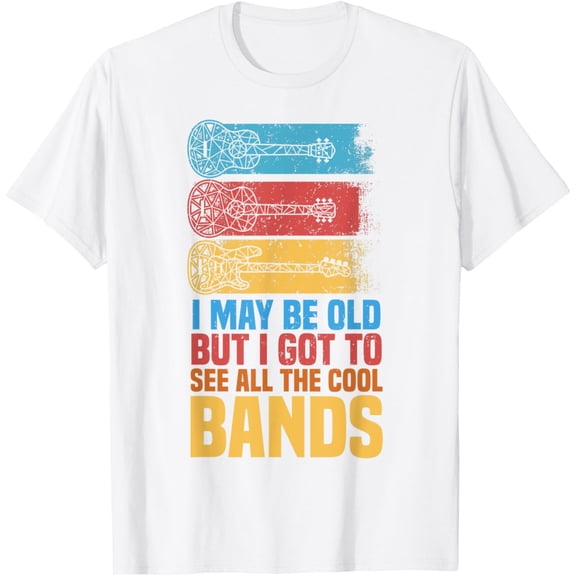 Exquisite and comfortable-Rocker and Guitar Lover got to see all the cool Bands white T-Shirt