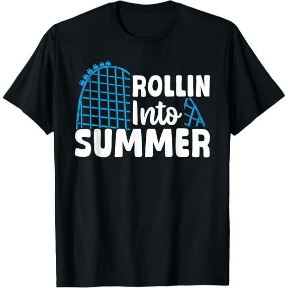 Exquisite and comfortable-Roller Coaster Park Summer Kids Theme Park Roller Coaster T-Shirt