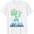 thumbnail image 1 of Exquisite and comfortable-Rose Flower - Music Art - Piano - Musical Notes - Nature T-Shirt, 1 of 4