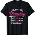 thumbnail image 1 of Exquisite and comfortable-Rules for Monday T Shirt Dont talkt to me funny Tee T-Shirt, 1 of 4