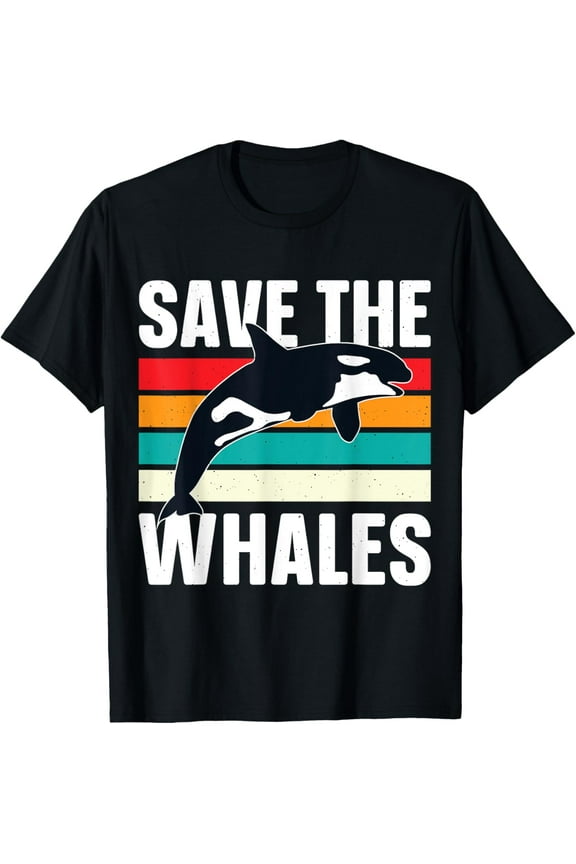 Exquisite and comfortable-Save The Whales Orca T-Shirt