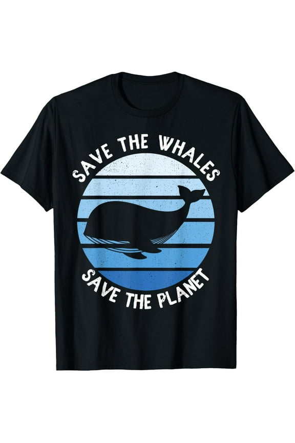 Exquisite and comfortable-Save The Whales Save The Planet Vintage Save The Ocean T-Shirt
