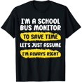 thumbnail image 1 of Exquisite and comfortable-School Bus Monitor Funny Bus Aide Attendant T-Shirt, 1 of 4