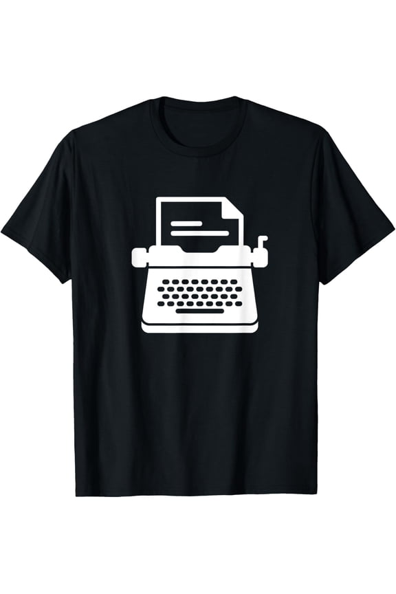 Exquisite and comfortable-Secretary Typewriter Silhouette Logo T-Shirt