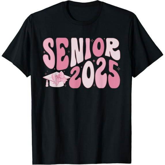 Exquisite and comfortable-Senior 2025 Coquette Pink Bow Class of 2025 Back To School T-Shirt