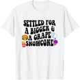 thumbnail image 1 of Exquisite and comfortable-Settled For A Burger & A Grape Snowcone Quote Womens Mens T-Shirt, 1 of 4