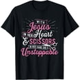 thumbnail image 1 of Exquisite and comfortable-She's Unstoppable - Hairdresser Scissors Hair Stylist Salon T-Shirt, 1 of 4