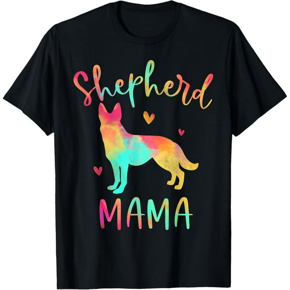 Exquisite and comfortable-Shepherd Mama Colorful German Shepherd Gifts Dog Mom T-Shirt