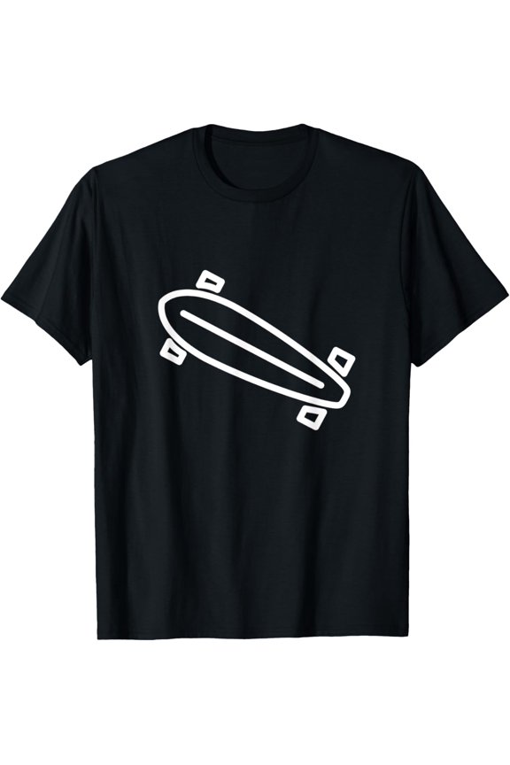 Exquisite and comfortable-Skateboard Silhouette Logo T-Shirt