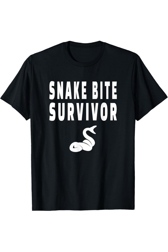 Exquisite and comfortable-Snake Bite Survivor - Striking Snake Silhouette T-Shirt