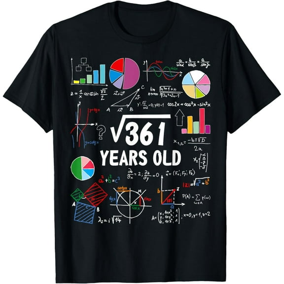 Exquisite and comfortable-Square Root Of 361 19th Birthday 19 Year Old Math Nerd T-Shirt