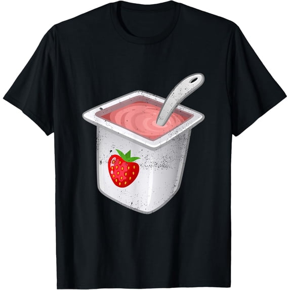 Exquisite and comfortable-Strawberry Yogurt Yogurt Cultured Milk T-Shirt