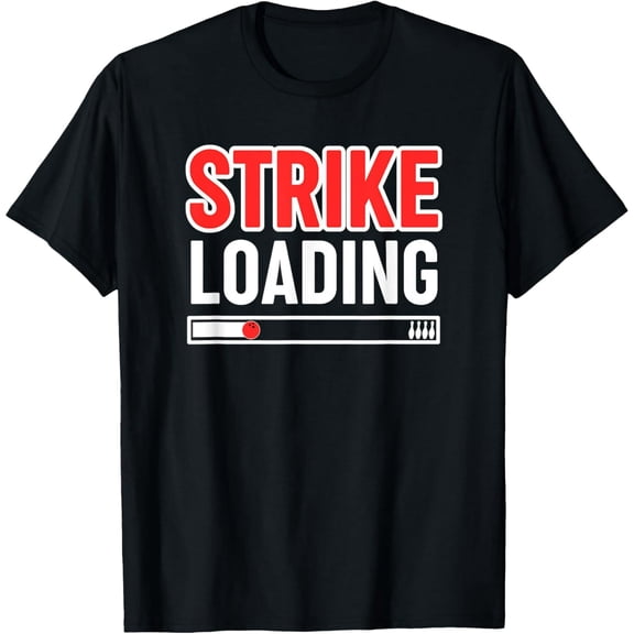Exquisite and comfortable-Strike Loading Gift Bowling Day Ball and Skittles Spare T-Shirt