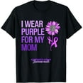thumbnail image 1 of Exquisite and comfortable-Sunflower Purple Ribbon Alzheimer's Awareness Month Dementia T-Shirt, 1 of 4