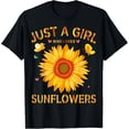 thumbnail image 1 of Exquisite and comfortable-Sunflower Shirt For Women Just A Girl Who Loves Sunflowers T-Shirt, 1 of 4