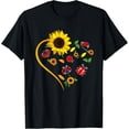 thumbnail image 1 of Exquisite and comfortable-Sunflowers Ladybugs Cute Heart Shape Matching Insect Lover T-Shirt, 1 of 4