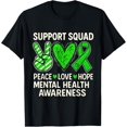 thumbnail image 1 of Exquisite and comfortable-Support Squad Mental Health Awareness Groovy Green Ribbon T-Shirt, 1 of 4