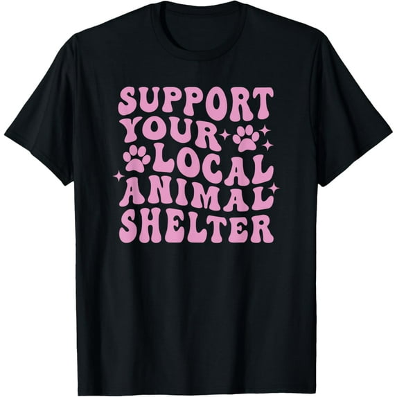 Exquisite and comfortable-Support Your Local Animal Shelter Rescue Dogs Fur Mama Retro T-Shirt