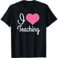 thumbnail image 1 of Exquisite and comfortable-Teacher T-shirt I Love Teaching Back To School Gift Tee, 1 of 4