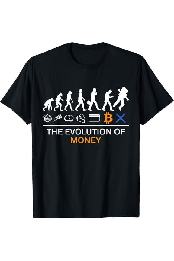 Exquisite and comfortable-The Evolution Of Money Funny Bitcoin Ripple XRP To The Moon T-Shirt