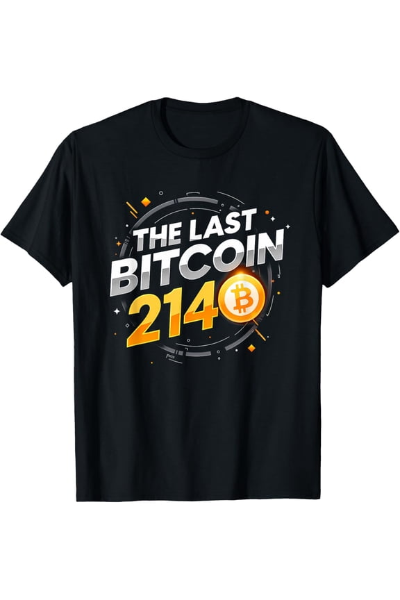 Exquisite and comfortable-The Last Bitcoin Year 2140 Crypto Mining BTC Logo Blockchain T-Shirt