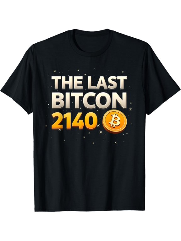 Exquisite and comfortable-The Last Bitcoin Year 2140 Crypto Mining BTC Logo Blockchain T-Shirt