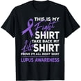 thumbnail image 1 of Exquisite and comfortable-This Is My Fight Shirt Lupus Awareness Support Purple Ribbon T-Shirt, 1 of 4