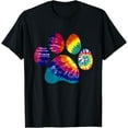 thumbnail image 1 of Exquisite and comfortable-Tie Dye Animal Cat Dog Paw Print | Pet Lover Gift T-Shirt, 1 of 4