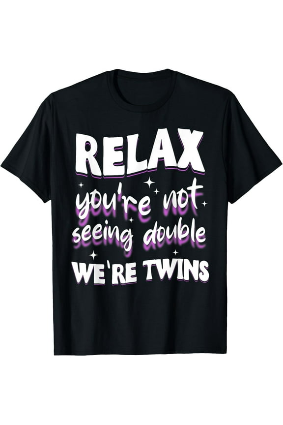 Exquisite and comfortable-Twin Girls Toddler Kids Twin Sisters Matching Funny Double T-Shirt