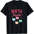 thumbnail image 1 of Exquisite and comfortable-Valentines Math Teacher Design With Hearts T-Shirt, 1 of 4