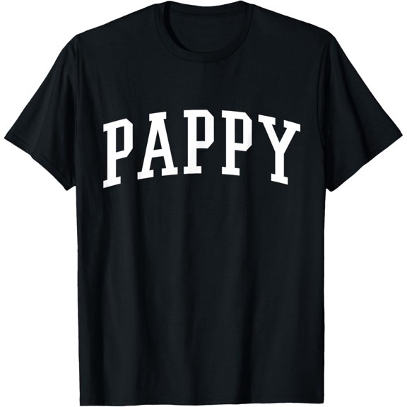 Exquisite and comfortable-Varsity Pappy Black T-Shirt