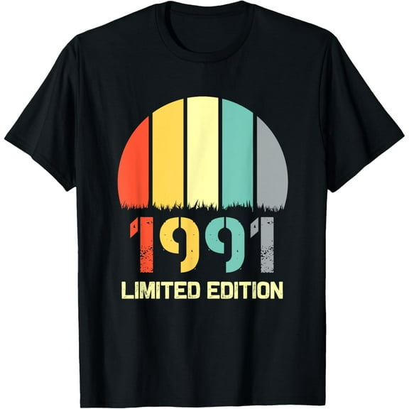 Exquisite and comfortable-Vintage 1991 TShirt Men Limited Edition BDay 1991 Birthday T-Shirt