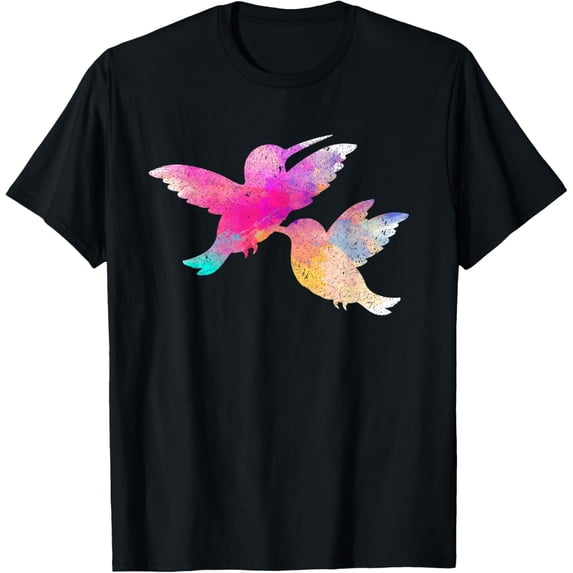 Exquisite and comfortable-Vintage Animal Bird Lover Colorful Hummingbird T-Shirt