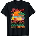 thumbnail image 1 of Exquisite and comfortable-Vintage Beach Retired Lunch Lady Definition Only Happier T-Shirt, 1 of 4