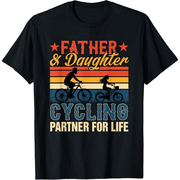 Exquisite and comfortable-Vintage Father & Daughter Funny Partner Cycling Father's Day T-Shirt