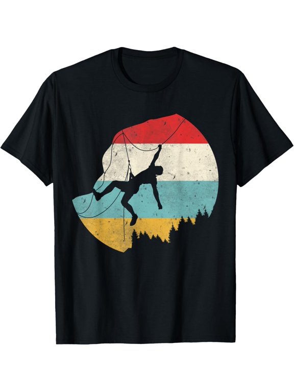 Exquisite and comfortable-Vintage Rock Climbing Retro Bouldering Climber Hobby Outdoor T-Shirt