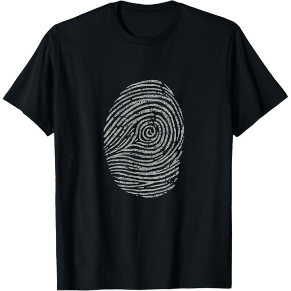 Exquisite and comfortable-Vintage Style Fingerprint T-Shirt T-Shirt