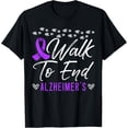 thumbnail image 1 of Exquisite and comfortable-Walk To End Alzheimer's Disease Dementia I Wear Purple T-Shirt, 1 of 4