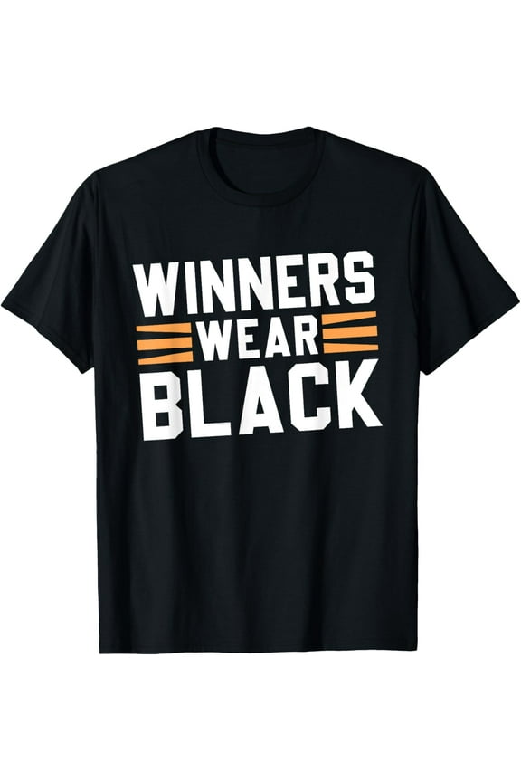 Exquisite and comfortable-Winners Wear Black Team Color War Camp Game Competition T-Shirt